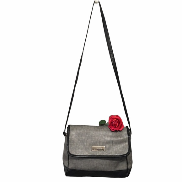 Color Bag Evan Picone Gray & Black Crossbody Shoulder - Picture 5 of 9